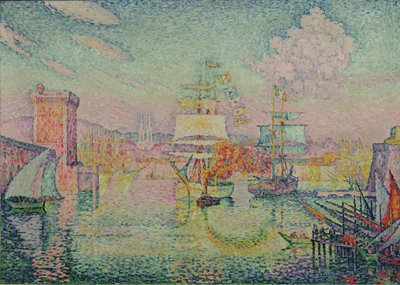 Ingang van de haven van Marseille, 1918 door Paul Signac